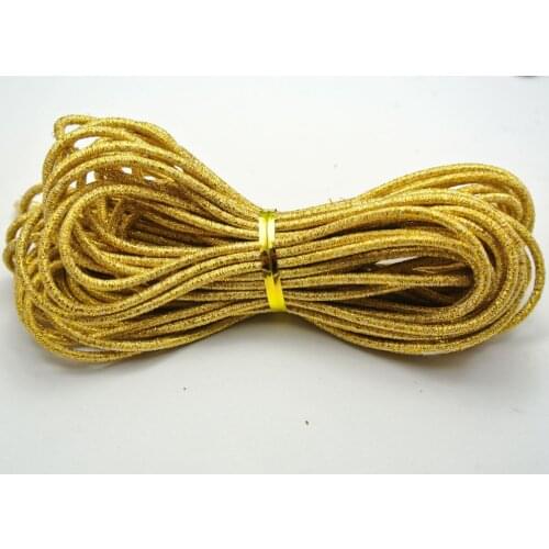 10 Meters Gltter Golden Elastic Stretch String Shock Cord For Sewing Crafts