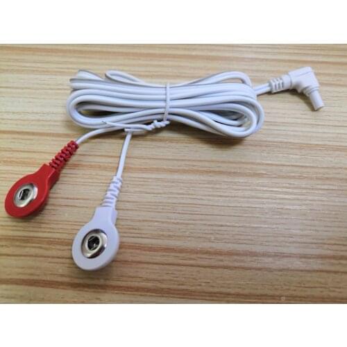 10 Pieces Replacement Jack DC Head 2.35mm Electrode TENS Unit Lead Wires Connector Cables