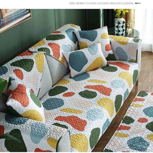 100% Cotton Sofa Cover Modern Printing Sofa Protector Cover Floor Mat Anti-slip Sofa Towel for Living Room Home Decor