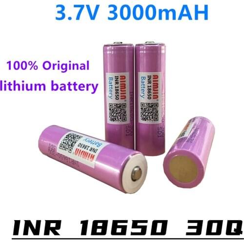 100% Original 18650-30Q InR 3.7V Modified Pointed Rechargeable Battery 3000 mAH, Suitable for Various Electronic Products