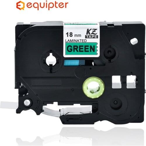 18mm tze741 black on green label tape Compatible Brother p-touch printers tze tape laminated tze-741 tze741 tz741 tze741 ribbon