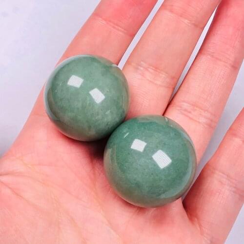 2Pcs Natural Dongling Jade Crystal Ball, Meditation Reiki Healing