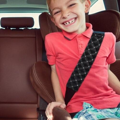 2pcs Seat Belt Covers Diamond Grid Quilted Embroidery Car Shoulder Pad For Adults Youth Kids Car Autos Truck Backpack Straps