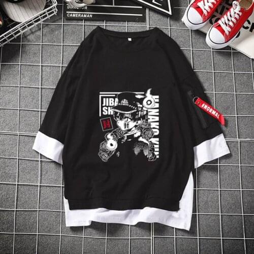 2021New Anime Jibaku Shounen Hanako-kun Cosplay Hanako Casual T-shirt Unisex Summer Fashion Short Sleeve T Shirts Tee Tops