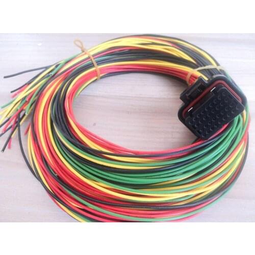 34 Pin/Way Female Tyco AMP Auto Oil Gas Connector Plug With 200cm Cable Wire Harness Pigtail 4-1437290-0