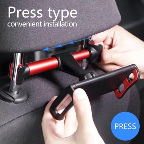 360 Rotating Car Back Seat Holder Universal Mobile Phone Tablet PAD Holders Stand Headrest Phone Holder for iPhone X Xs Max XR