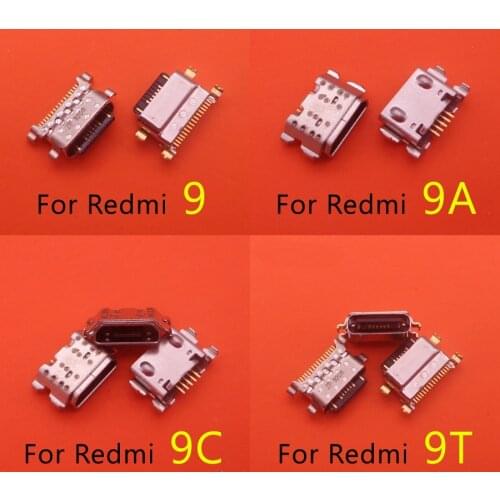 50pcs Charger Type C Micro Mini USB Charging Port Dock Connector Socket For Xiaomi Redmi 9 9A 9C 9T