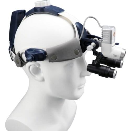 6.0X Dental Loupes Binocular Magnifier+Surgical Medical Headlight 5WLED Headlamp HeadLight Lamp Plastic Surgery Pets