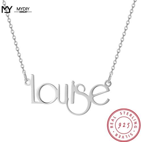 925 Sterling Silver Summer Personalized Custom Text Pendant Jewelry Gift Simple 2021 Trend Fashion Women Exquisite F40 MYDIY