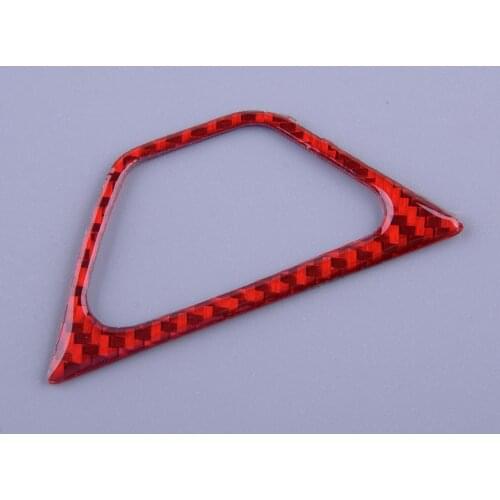 Emergency Warning Lamp Light Switch Button Bezel Cover Trim Red Carbon Fiber Fit for Chevrolet Camaro 2016 2017 2018 2019 2020