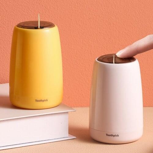 Automatic Toothpick Holder Container ABS Household Table Toothpick Storage Box Toothpick Popular Restaurant Toothpick Dispenser