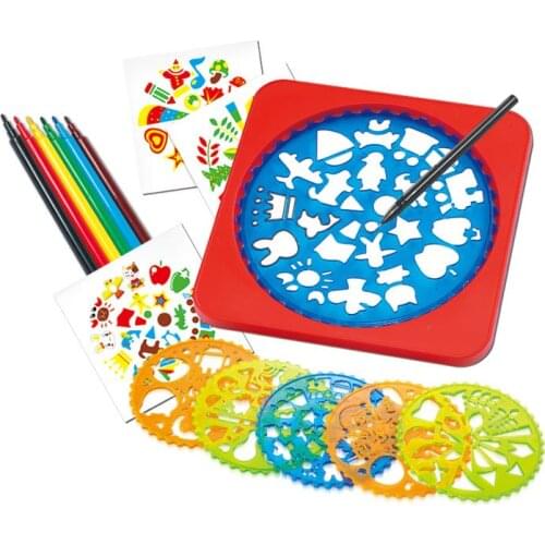 Drawing toy Children Drawing Art Tools Sketchpad Doodle Portfolio Template Watercolor Pencils Flower Scale Set Toys Unisex