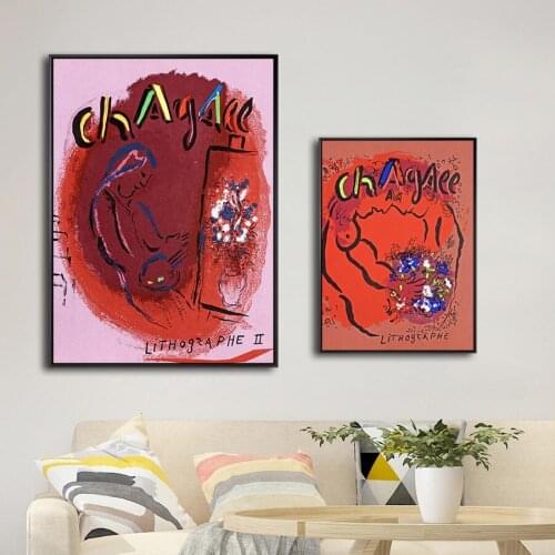 Home Decor Canvas Painting Wall Art Picture Marc Chagall Prints Modern Nordic Watercolor Modular Abstract Poster For Living Room