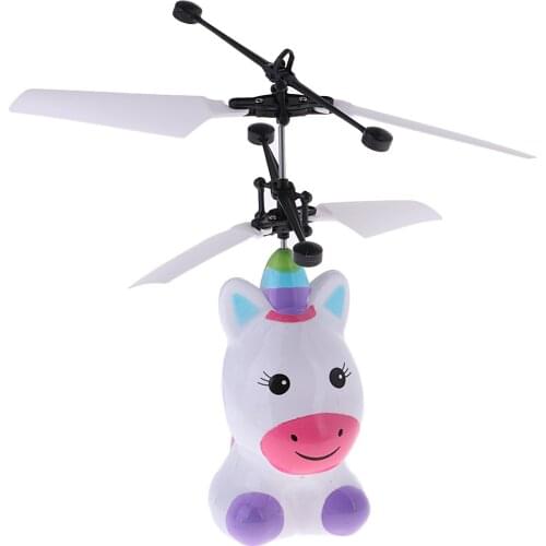 Unicorn Drone RC Indoor Kids Toy Flying Helicopter USB Charging LED