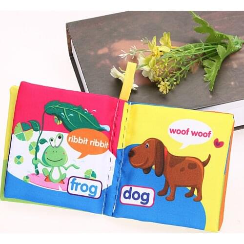 Baby play Toy Soft Cloth Books Rustle Sound Infant Educational Stroller Rattle Toy Newborn Crib Bed Baby Colorful Photographs