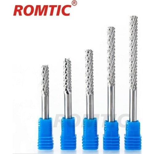 PCB Milling Cutter End Mill ROMTIC Tungsten Steel Corn Milling Cutter Cnc Engraving Cutting Milling Tool Spiral Engraving Cutter
