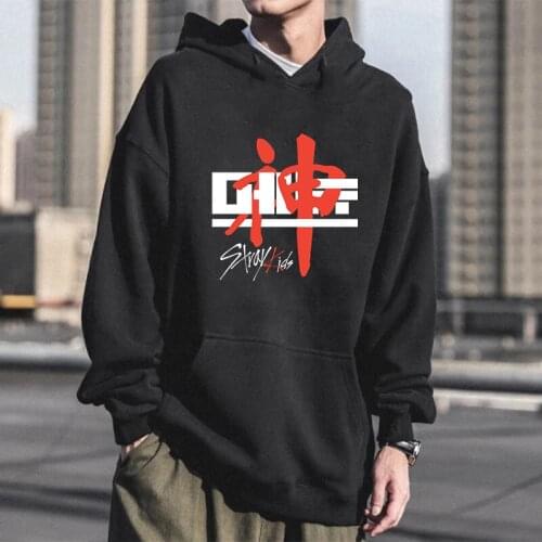 Harajuku Korean KPOP Stray Kids Hoodies Men Fashion Hip Hop Punk Style Streetwear Winter Long Sleeve Hooded Sweatshirt Pullovers