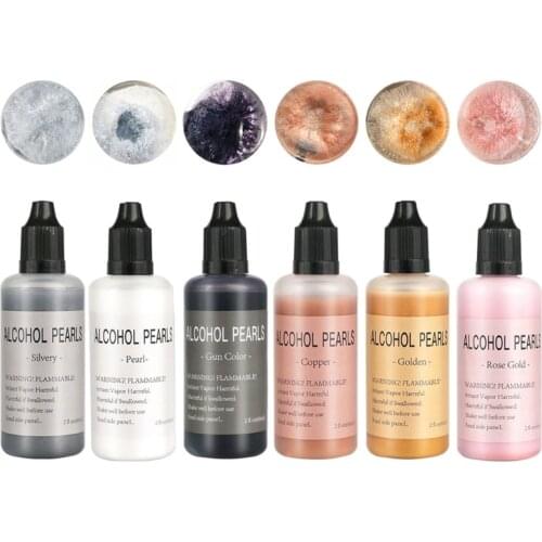 60ml Metallic Alcohol Pigment Resin Dye Alcohol-Based Ink Concentrated Paint Epoxy Resin Colorant Resin Casting Crafts