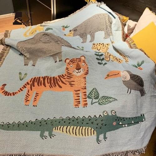 Cartoon Animal Summer Decorative Bed Blankets Sofa Blanket Knitted Blanket Decorative Sofa Blankets Throw Blanket Bed Blanket