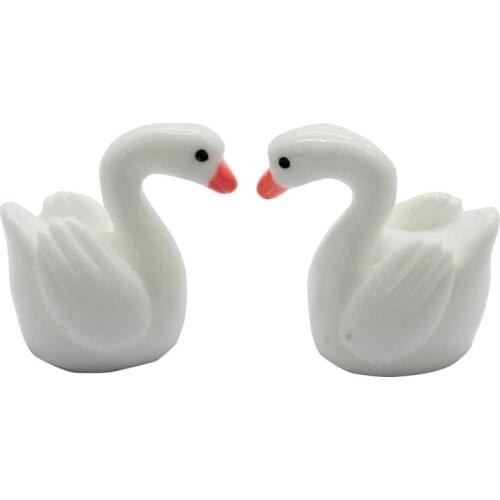 White Goose Resin Furnishings Swan Micro Landscape Furnishings Home Decoration Animal Domestic Goose Home Decorations