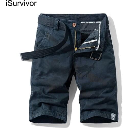 2021 Summer New Mens Casual Fashion Trend Shorts Straight-tube Cotton Camouflage Loose Cropped Trousers