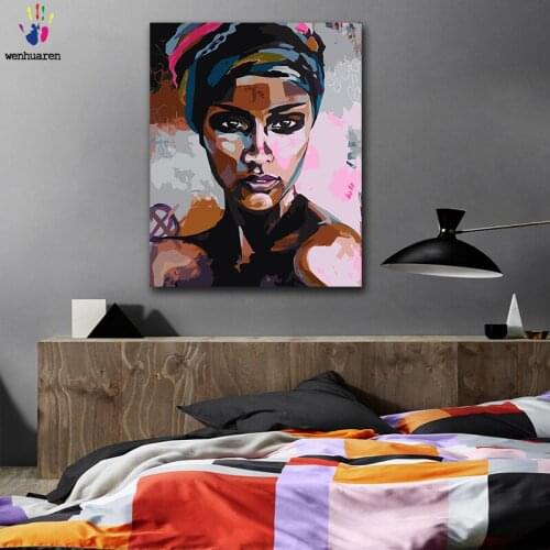 DIY colorings pictures by numbers with colors Sexy black girl positive picture drawing painting by numbers framed Home