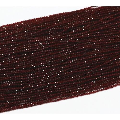 Natural Red Carnelian Stone Agat Onyx 2mm 3mm Round Faceted Beads Diy Jewelry Loose Beads 15" B469