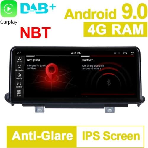 NBT PX6 10.25" 4G RAM 64G ROM Android 9.0 System Car GPS Navigation Media Stereo Radio ForBMW X5 F15 X6 2014- 2017 NBT System