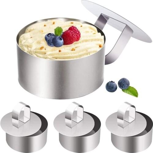 Stainless Steel Cake Rings, Mousse Cake Molds and Pastry Baking Ring,Food Ring Mould Dessert Rings Set for Baking