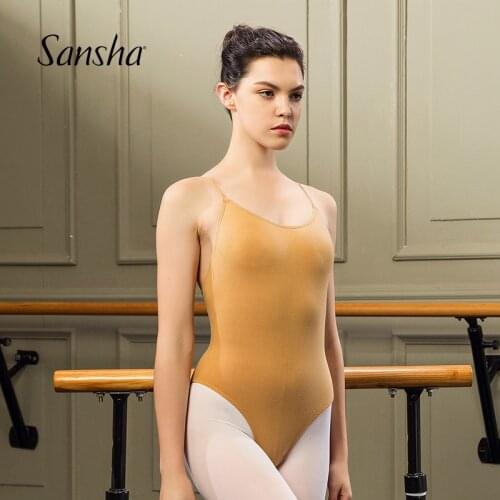 Sansha New Women Camisole Leotards Solid Color Stretch Fabric For Girls Ballet Dancewear Fitness Gymnastics D154C