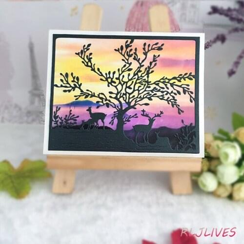 RLJLIVES Tree Frame Metal Cutting Dies Stencils for DIY Scrapbooking Stamp/photo album Decorative Embossing DIY Paper Cards