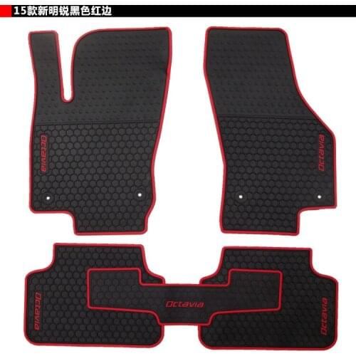 Special Rubber Car Floor Mats for Skoda Octavia Fabia Yeti Personality No Odor Waterproof Non Slip Easy Clean