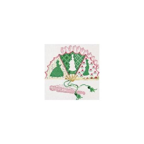 -VE--Ladies' elegant fan MM200664 cross stitch 11CT 18ct 14ct cotton thread embroidery DIY handmade needlework