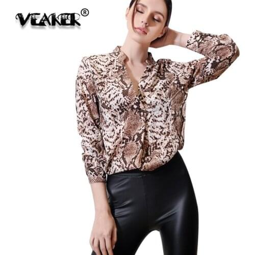 Леопардовые блузки VEAKER China At AliExpress