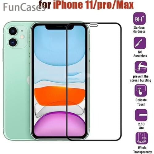 9H HD Full Cover Tempered Glass for iPhone 11 Pro Max 6.5" Glass on iPhone 11 6.1" Protective Front Film Sklo aifone 11 Pro 5.8"