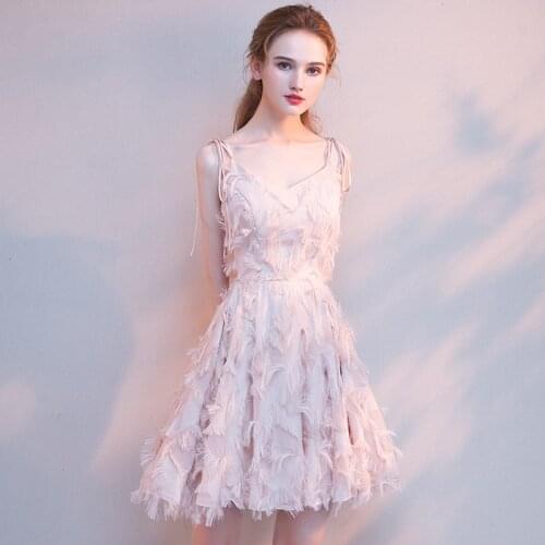 Sexy Sleeveless Halter Mini Prom Dress Zipper Back Cocktail Dress Woman Party Night Tulle Tassel Gown 2021 New vestidos de gala