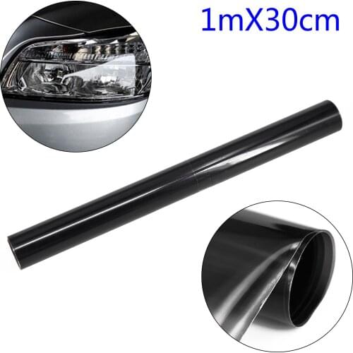 1M*30CM Transparent Light Black Chameleon Car Tint Lighthouse Tail Light Headlights Fog Vinyl Smoke Film Foil Sticker Cover