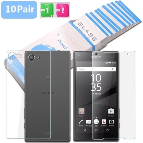 1pair(F/B) 2.5D 9H Anti-shatter Screen Protector Film For Sony Xperia Z5 Mini 4.2" Explosion-proof HD Lcd Tempered Glass Films