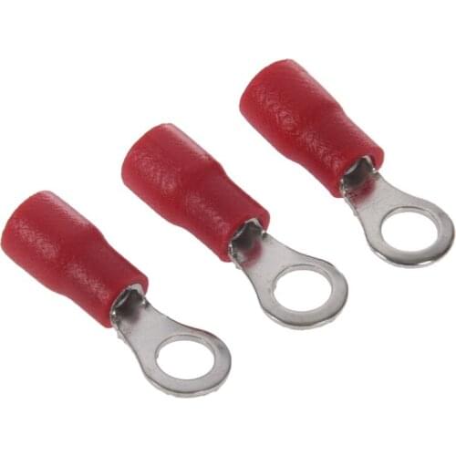 10pcs Insulated Crimp Ring Terminal Wire Connector 22-16AWG M8