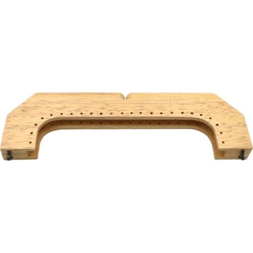 25 Cm Solid Wood Nature Special Color Sewing Wood Purse Frame Obag Handle Wooden Frame Hanger Purse Handles Wholesale Parts