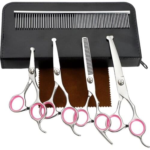 4.5 5.5 6.5 Inch Silver Safety Round Tip Profession Salon Scissors Hair Set Cutting