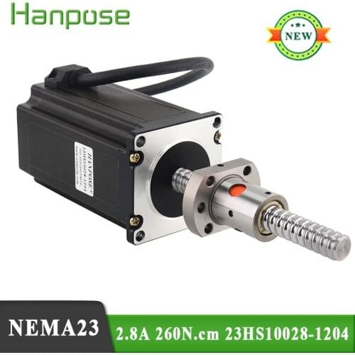 5PCS 23HS10028-SFU1204 Nema23 Stepper Motor 260N.cm 2.8A 200mm for 3D printer screw ball high speed Nema 23 ballscrew motor