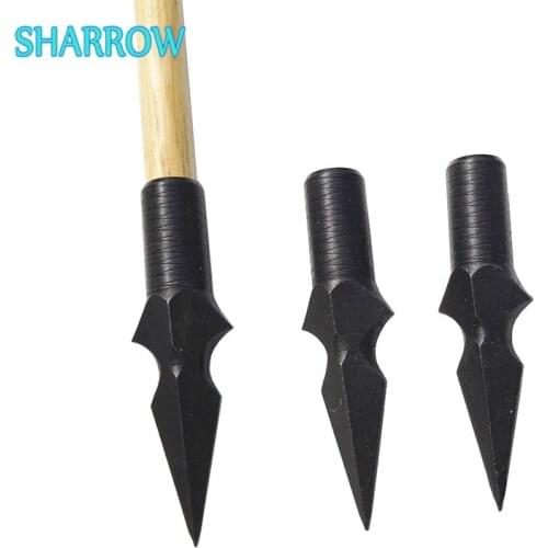 6/12pcs Broadhead Target Points Tips Traditional Arrowhead ID8mm for Outdoor Arhcery Bow and Arrows Hunting Shooting Accessories