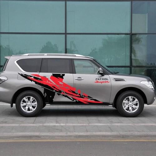 2pcs Car Sticker Car Accessories Car Goods Car Side Stickers For Nissan Patrol y60 y61 y62 Auto Rearview Mirror Decal Styling