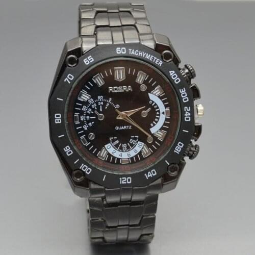 Mens Watches Men Sports Watches Black Stainless Steel Quartz Wristwatches Men Fashion Brand Watch mannen horloge reloj hombre