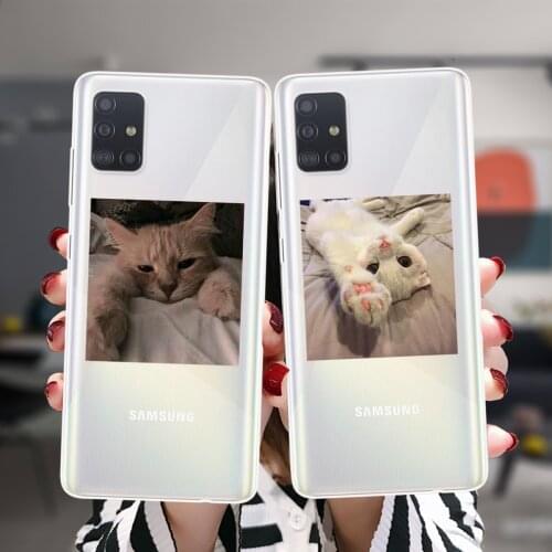 Super Cute Cat Silicone Soft Case For Samsung Galaxy A52 A72 A51 A71 A50 A70 A02 A12 A42 A32 A31 A21S A41 A20 A30 A40 A11 Cover