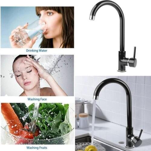Black Kitchen Faucet Two Function Single Handle Pull Out Mixer Hot And Cold Water Taps Deck Mounted HWC