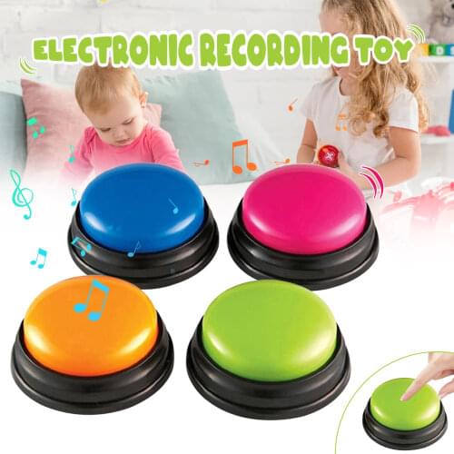 Recordable Talking Easy Carry Voice Recording Sound Button for Kids Pet Dog Interactive Toy Answering Buttons Party Noise Makers