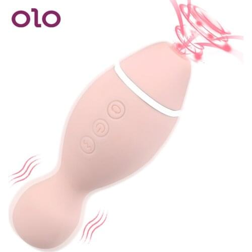 OLO 6 Suction Modes Vibrating Sucker Dildo Sucking Vibrator Nipples G-Spot Massage Sex Toys For Woman Oral Sex Suction