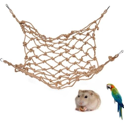 1 Piece Bird Hammock Net Creative Pet Bird Parrot Cage Hanging Swing Rope Hammock Parakeet Cockatiel Parrot Cage Accessories